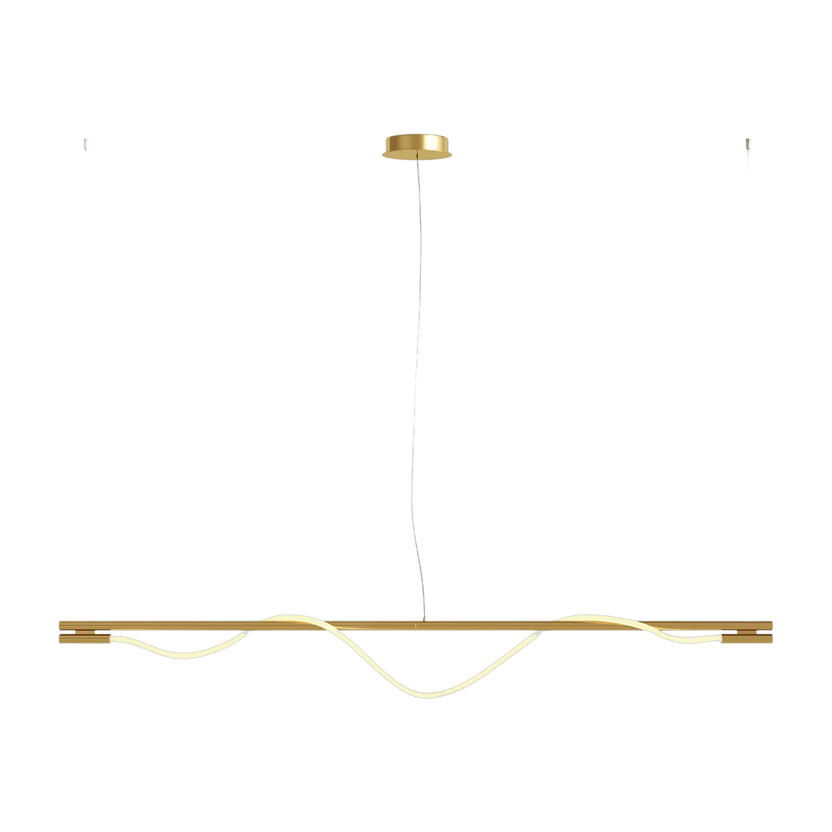 Suspension en aluminium doré 180 cm Tau - Maytoni - The Cool Republic
