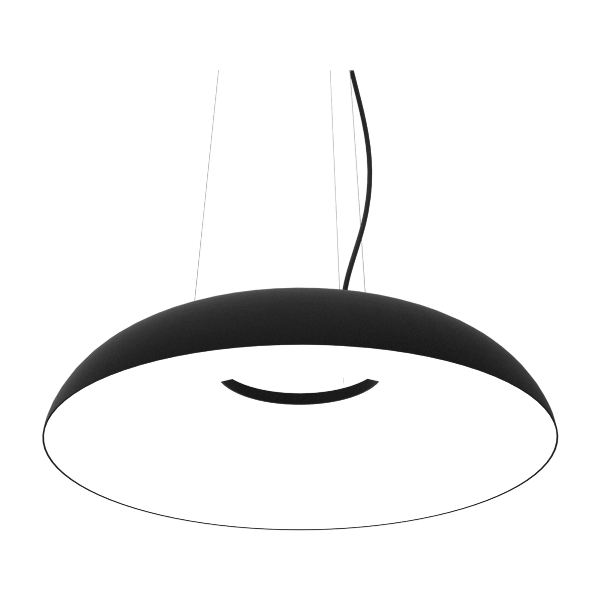 Suspension en aluminium noir 60 x 12 cm Maggiolone - Martinelli Luce - The Cool Republic
