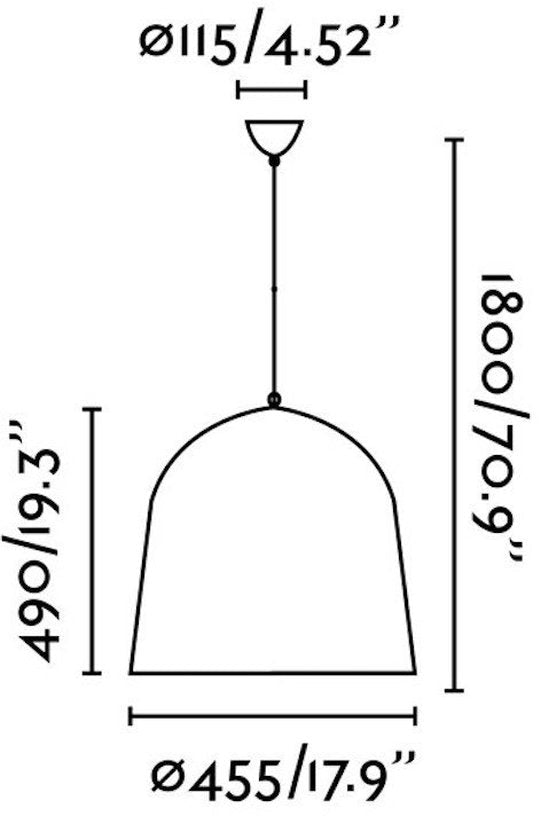 Suspension en aluminium noir et doré Magma - Faro Barcelona - The Cool Republic