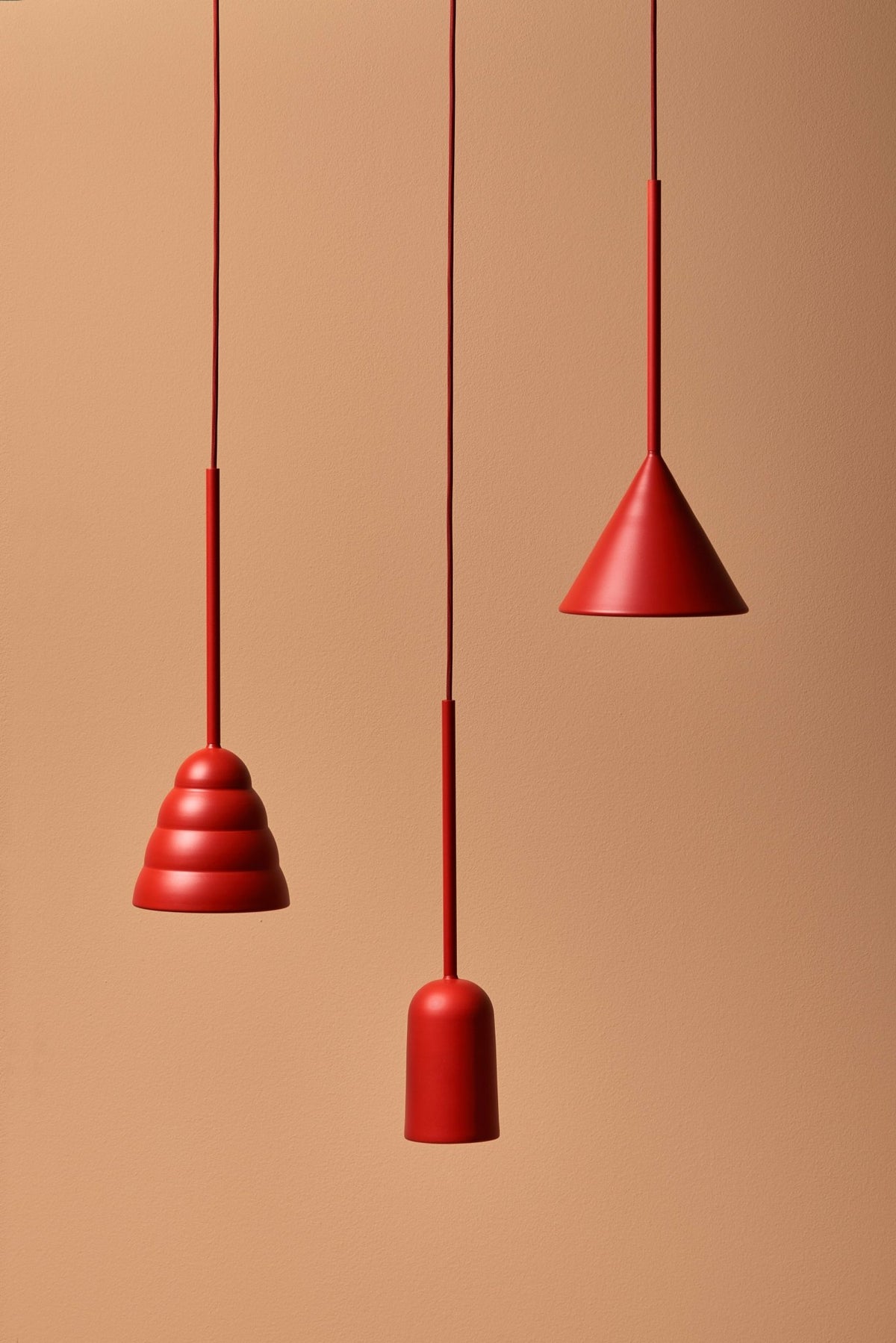 Figura Cone blood orange aluminum suspension - Schneid Studio - The Cool Republic