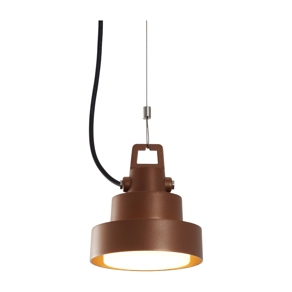 Suspension en aluminium terracotta 16 cm Plaff On - Marset - The Cool Republic