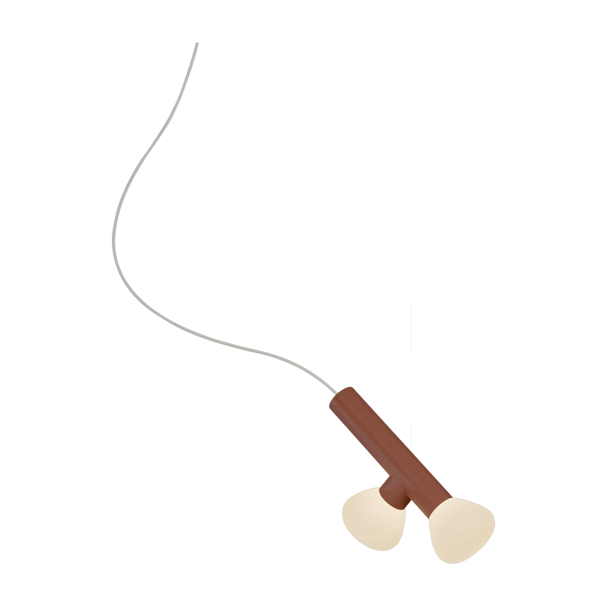 Suspension en aluminium terracotta câble blanc Parc n°3 - Lambert & Fils - The Cool Republic