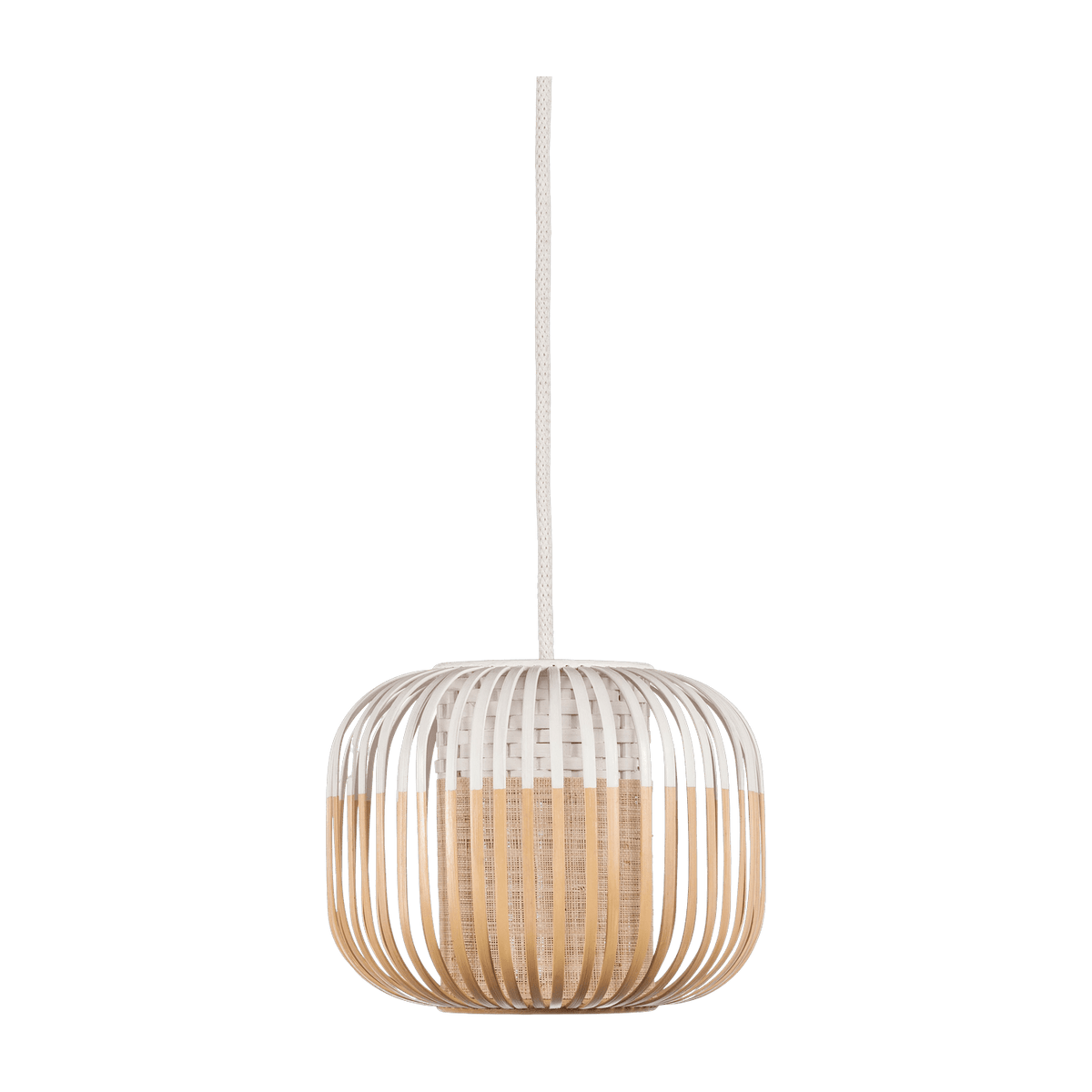 Suspension en bambou blanc 27 cm Bamboo Light - Forestier - The Cool Republic