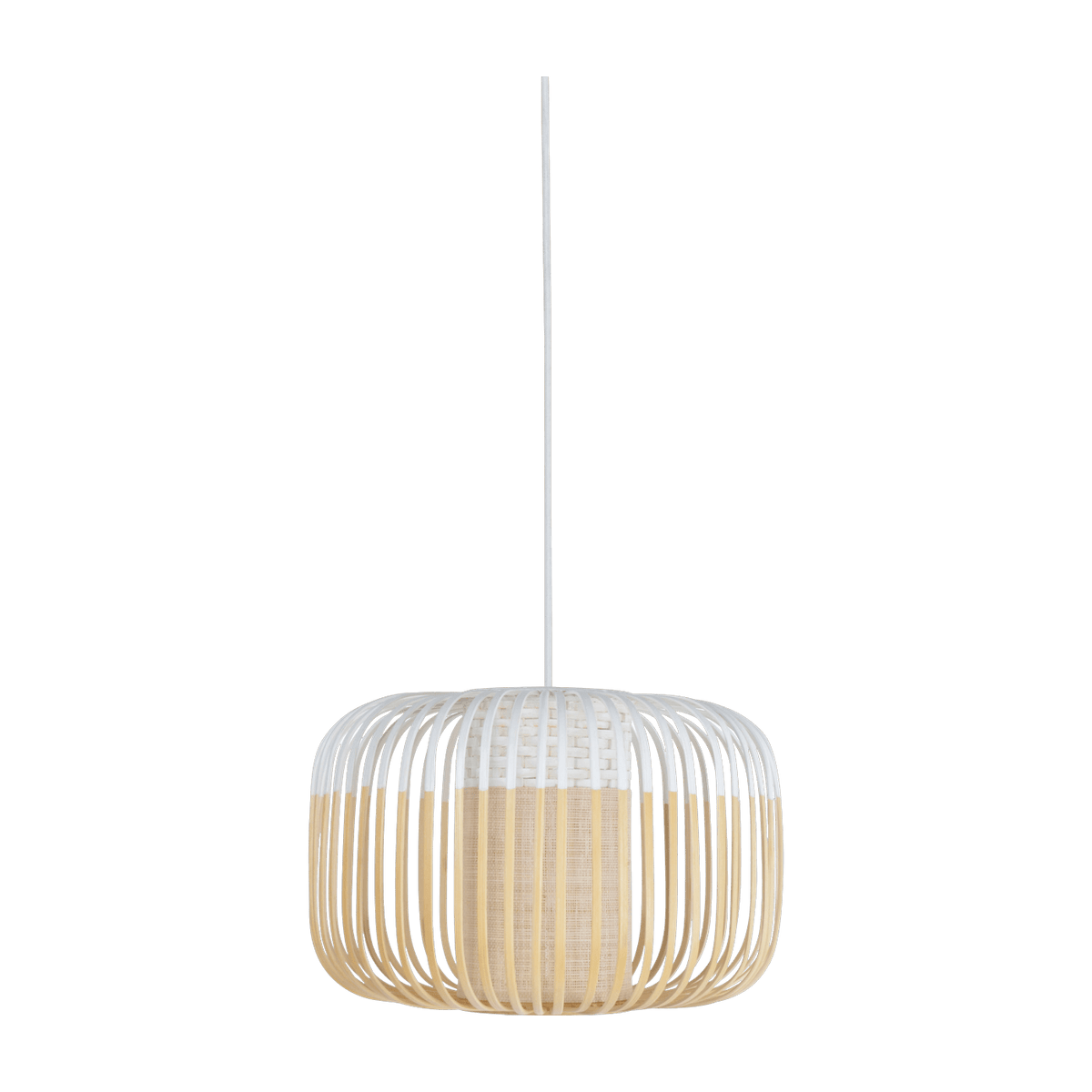 Suspension en bambou blanc 35 cm Bamboo Light - Forestier - The Cool Republic