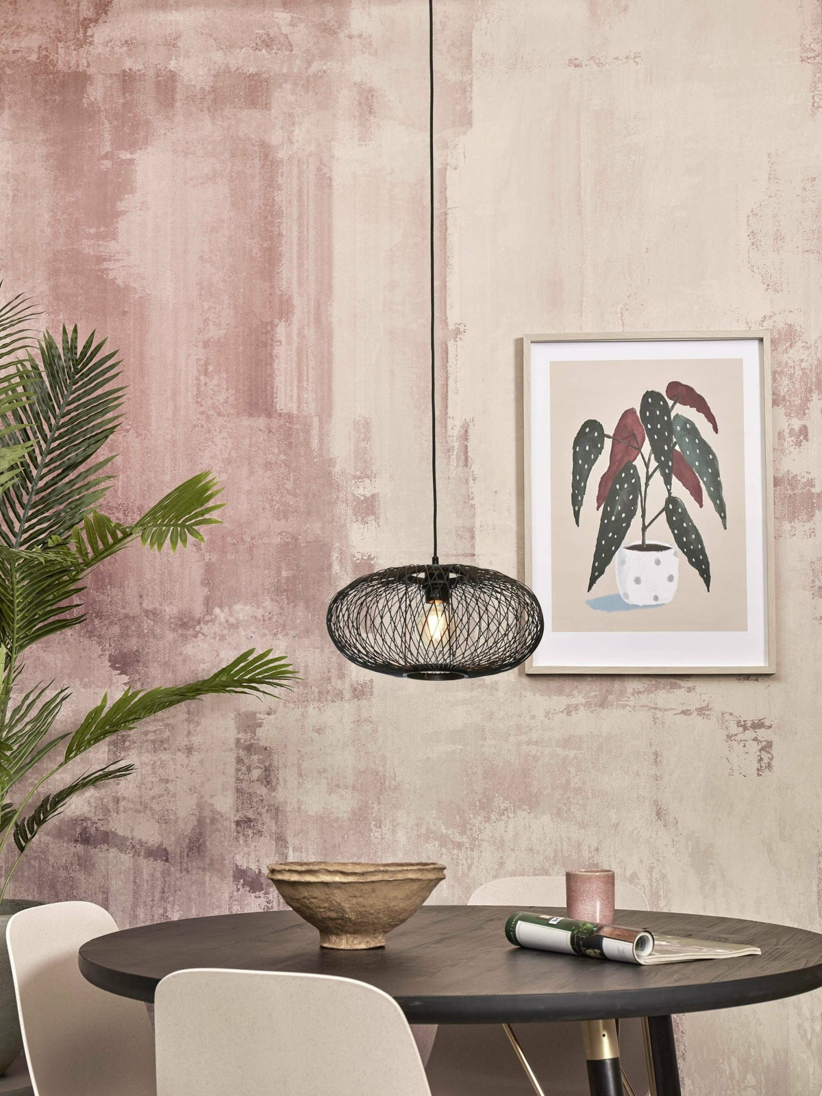Suspension en bambou noir 40x20 cm Cango - Good & Mojo - The Cool Republic