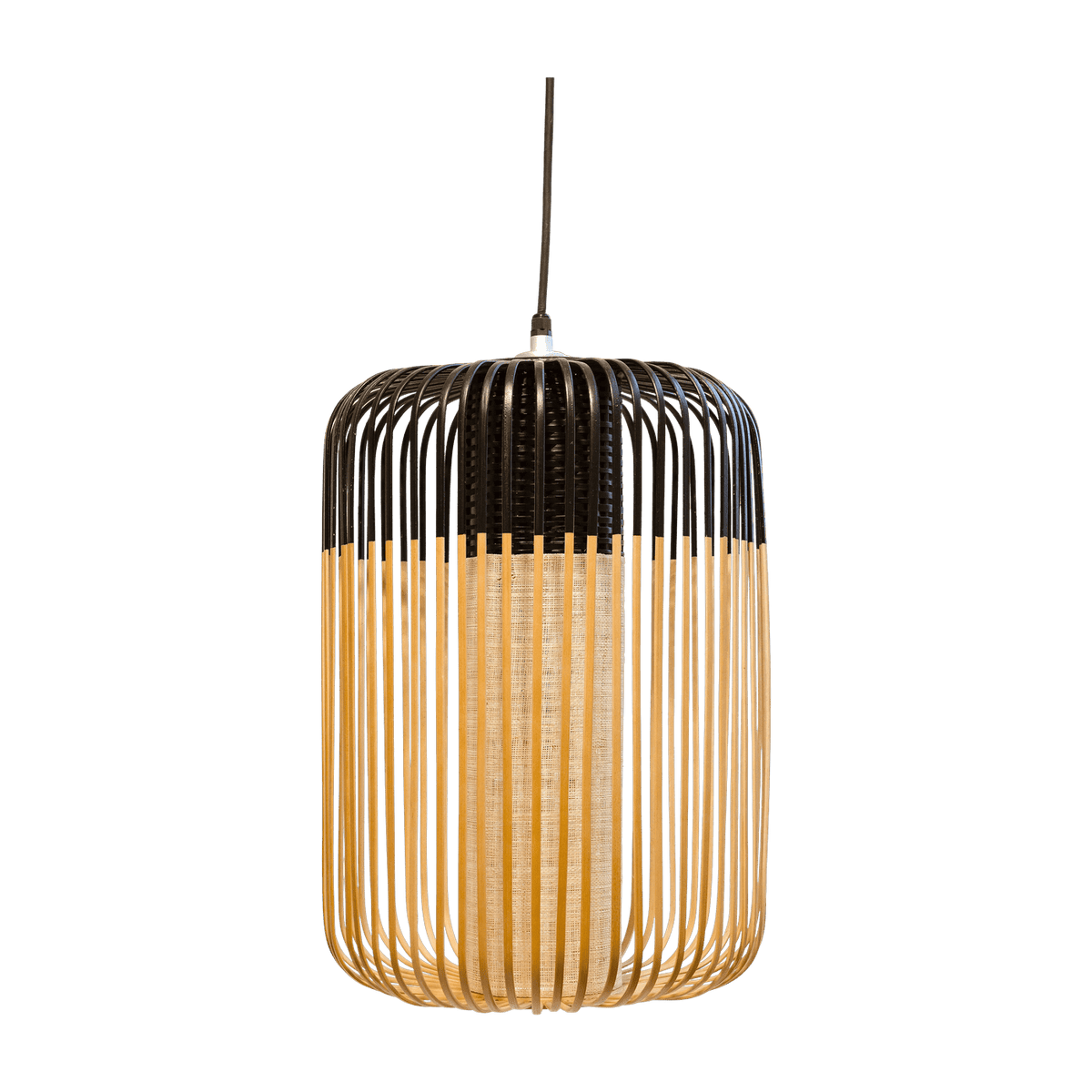 Suspension en bambou noir 50 cm Bamboo Light - Forestier - The Cool Republic