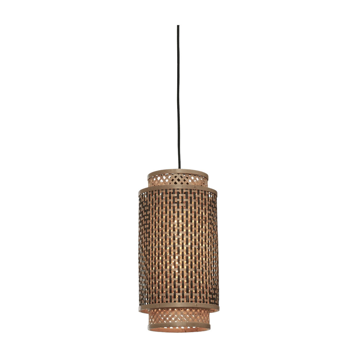 Suspension en bambou noir et naturel 18x35 cm Bhoutan - Good & Mojo - The Cool Republic