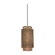 Suspension en bambou noir et naturel 18x35 cm Bhoutan - Good & Mojo - The Cool Republic