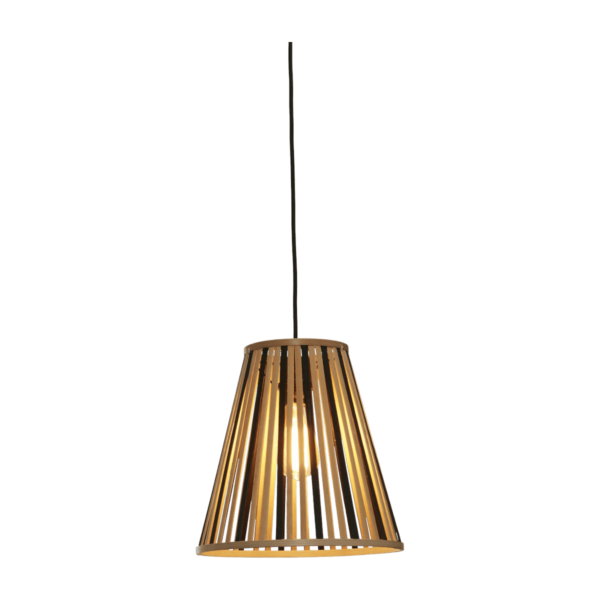 Suspension en bambou noir et naturel 30x30 cm Merapi - Good & Mojo - The Cool Republic