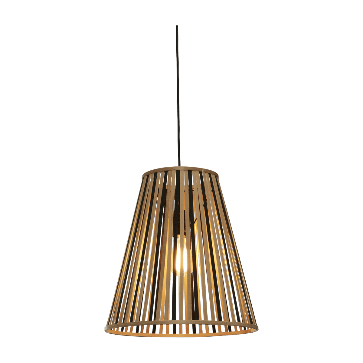 Suspension en bambou noir et naturel 40x42 cm Merapi - Good & Mojo - The Cool Republic