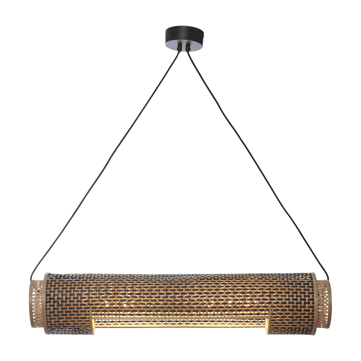 Suspension en bambou noir et naturel 85x18 cm Bhoutan - Good & Mojo - The Cool Republic