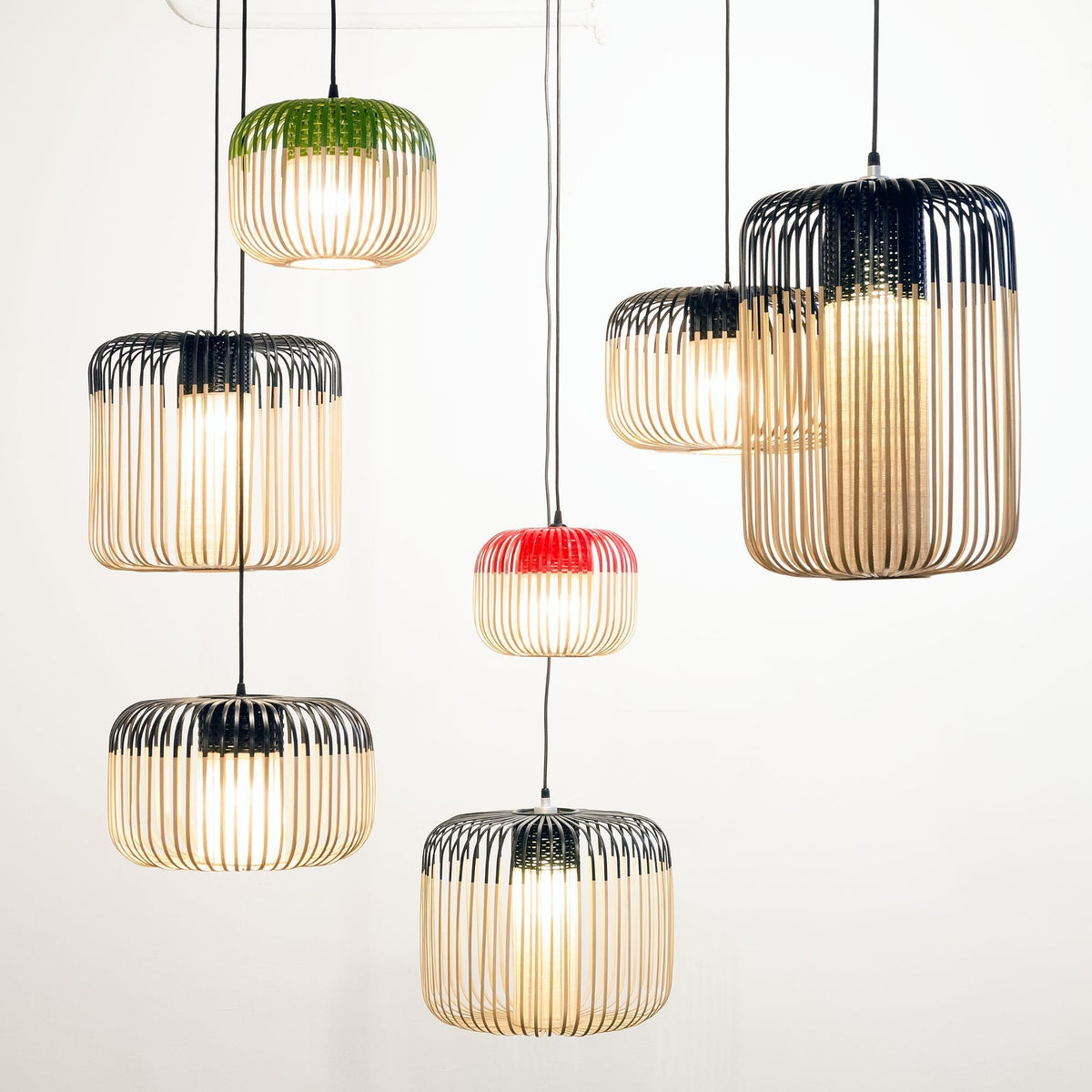 Suspension en bambou rouge S Bamboo - Forestier - The Cool Republic