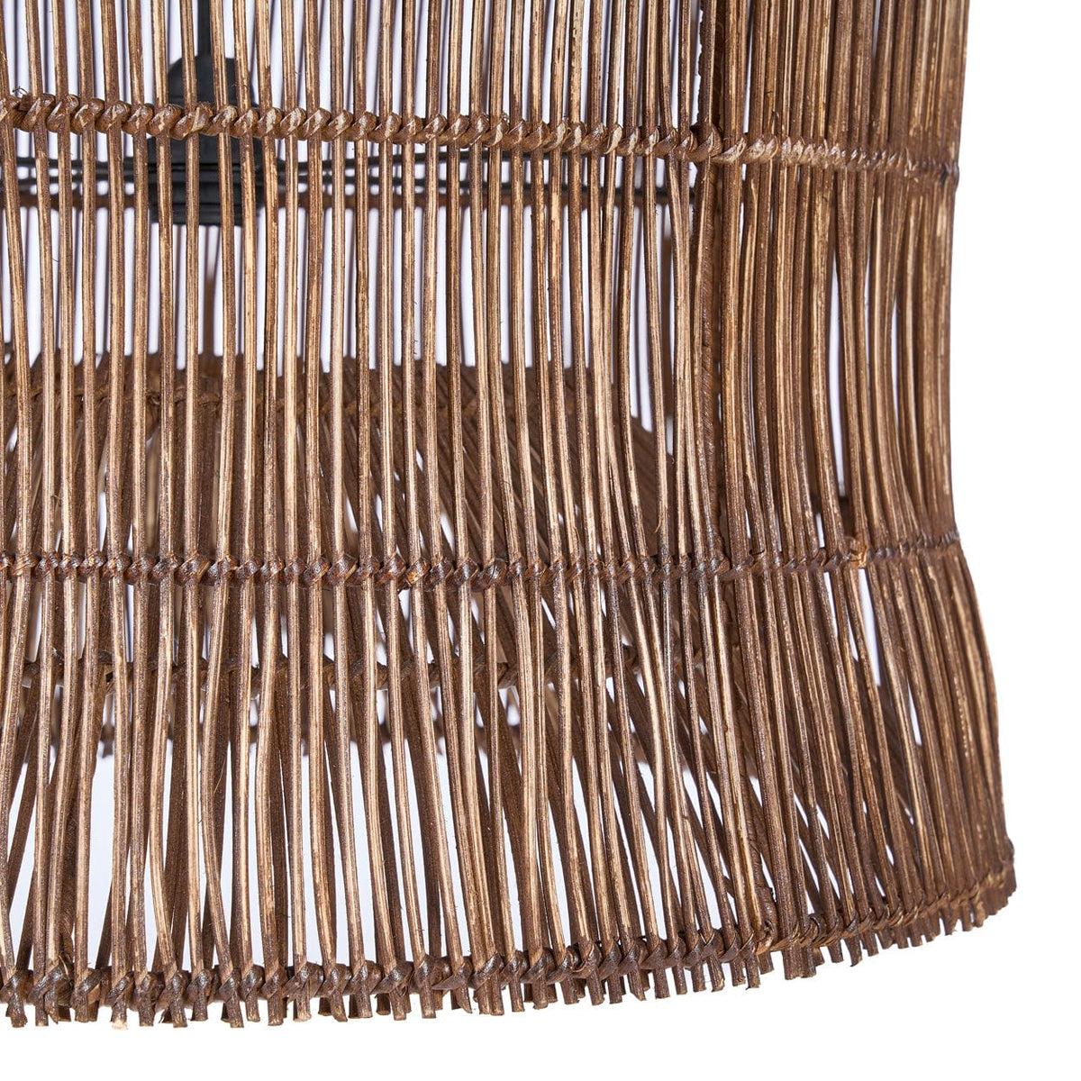Suspension en bambou tressé brun foncé 60cm Woven Bell - Bazar Bizar — vue 10