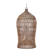 Suspension en bambou tressé brun foncé 60cm Woven Bell - Bazar Bizar