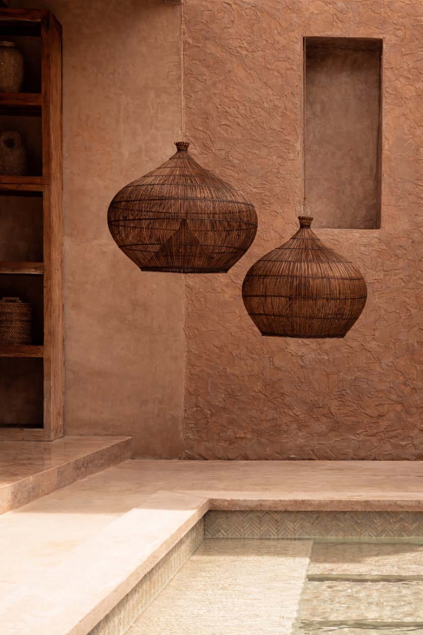 Suspension en bambou tressé marron foncé 70cm Desert Gourd - Bazar Bizar — vue 4