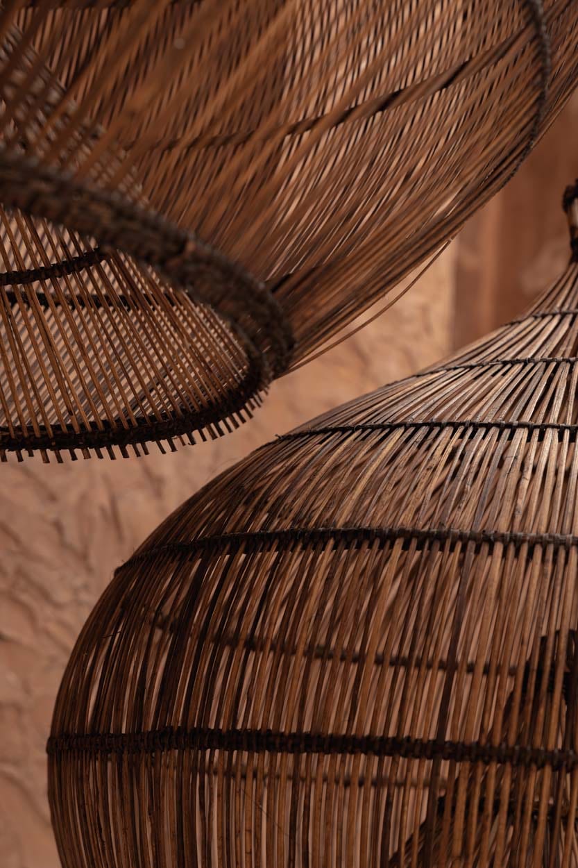 Suspension en bambou tressé marron foncé 80cm Desert Gourd - Bazar Bizar — vue 4