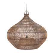 Suspension en bambou tressé marron foncé 80cm Desert Gourd - Bazar Bizar