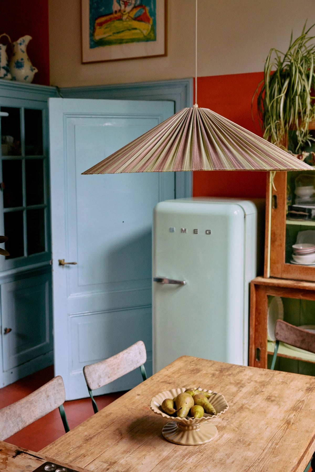 Suspension en bambou vert et marron Plisse - HKLiving - The Cool Republic