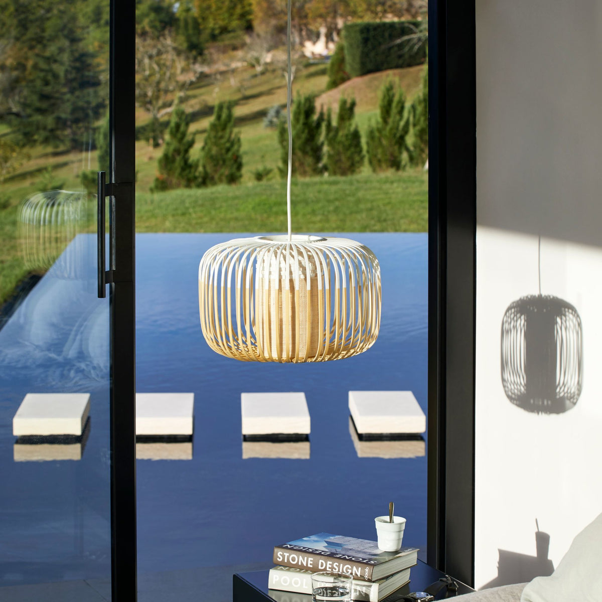 Suspension en bambou verte M Bamboo outdoor - Forestier - The Cool Republic