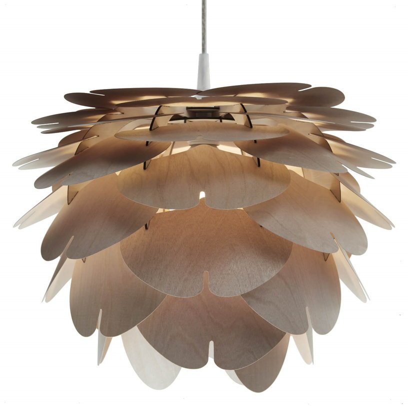 Suspension en bois cappuccino 35 cm Aiko - Woolights - The Cool Republic