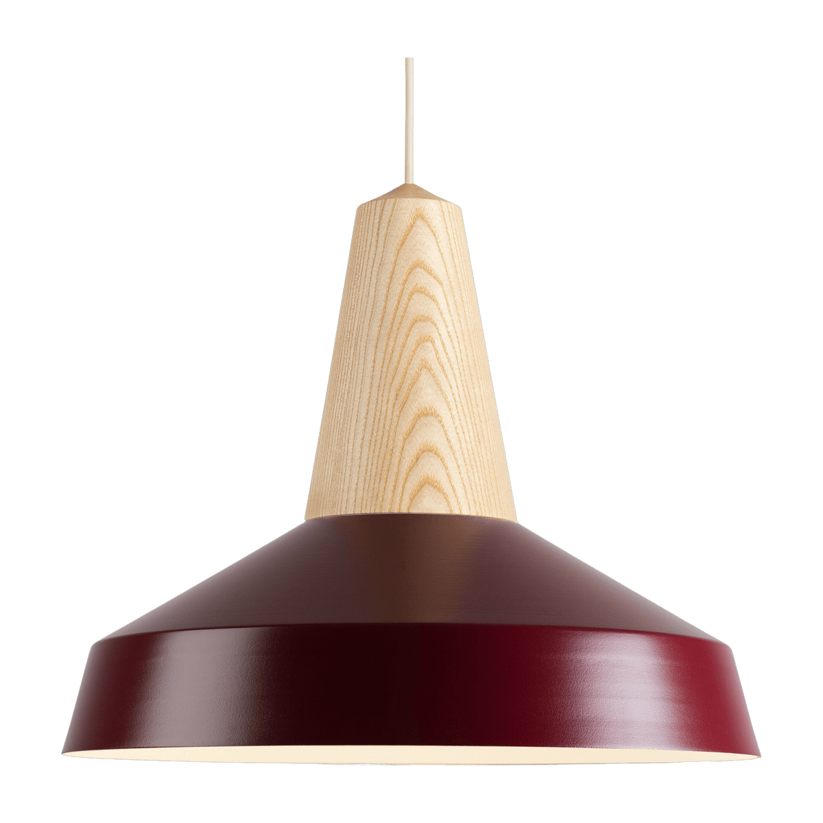 Eikon Circus burgundy ash wood pendant lamp - Schneid Studio - The Cool Republic