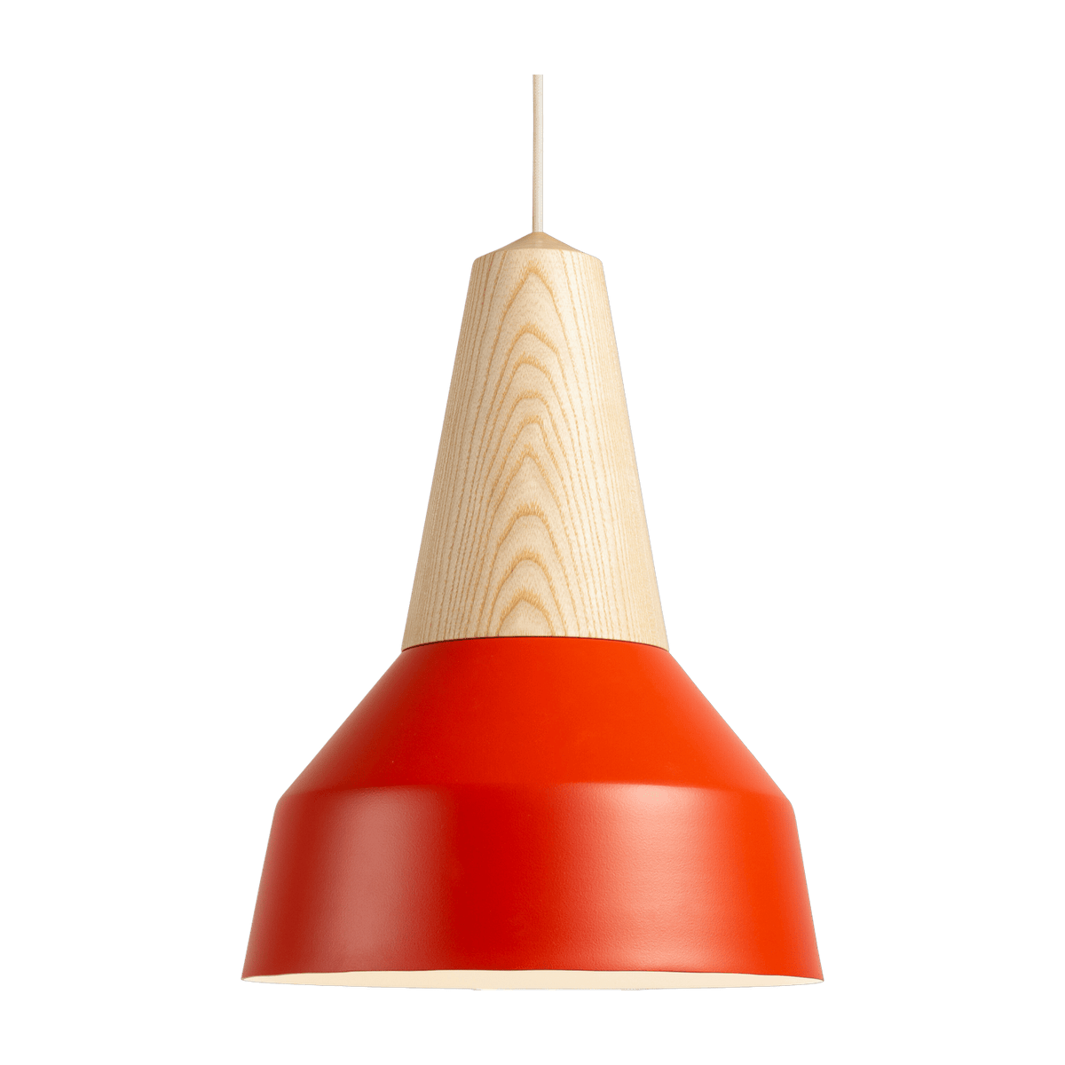 Eikon Poppy Red Ash Wood Pendant Basic - Schneid Studio - The Cool Republic