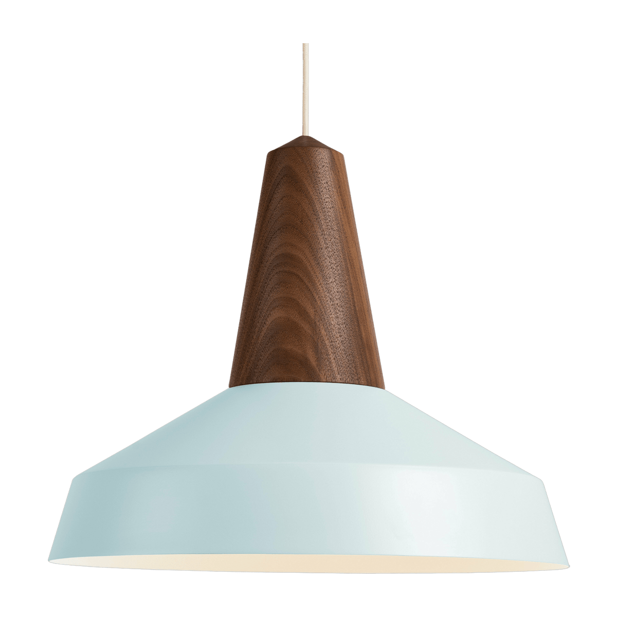 Eikon Circus light blue walnut wood pendant lamp - Schneid Studio - The Cool Republic