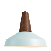 Eikon Circus light blue walnut wood pendant lamp - Schneid Studio - The Cool Republic