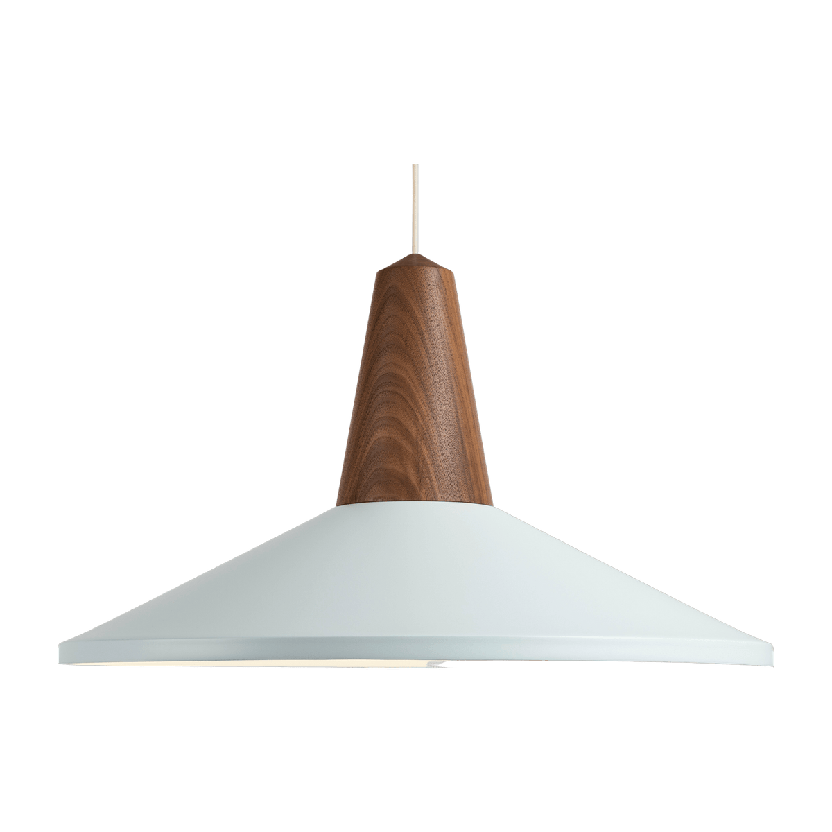 Eikon Shell light blue walnut wood pendant lamp - Schneid Studio - The Cool Republic