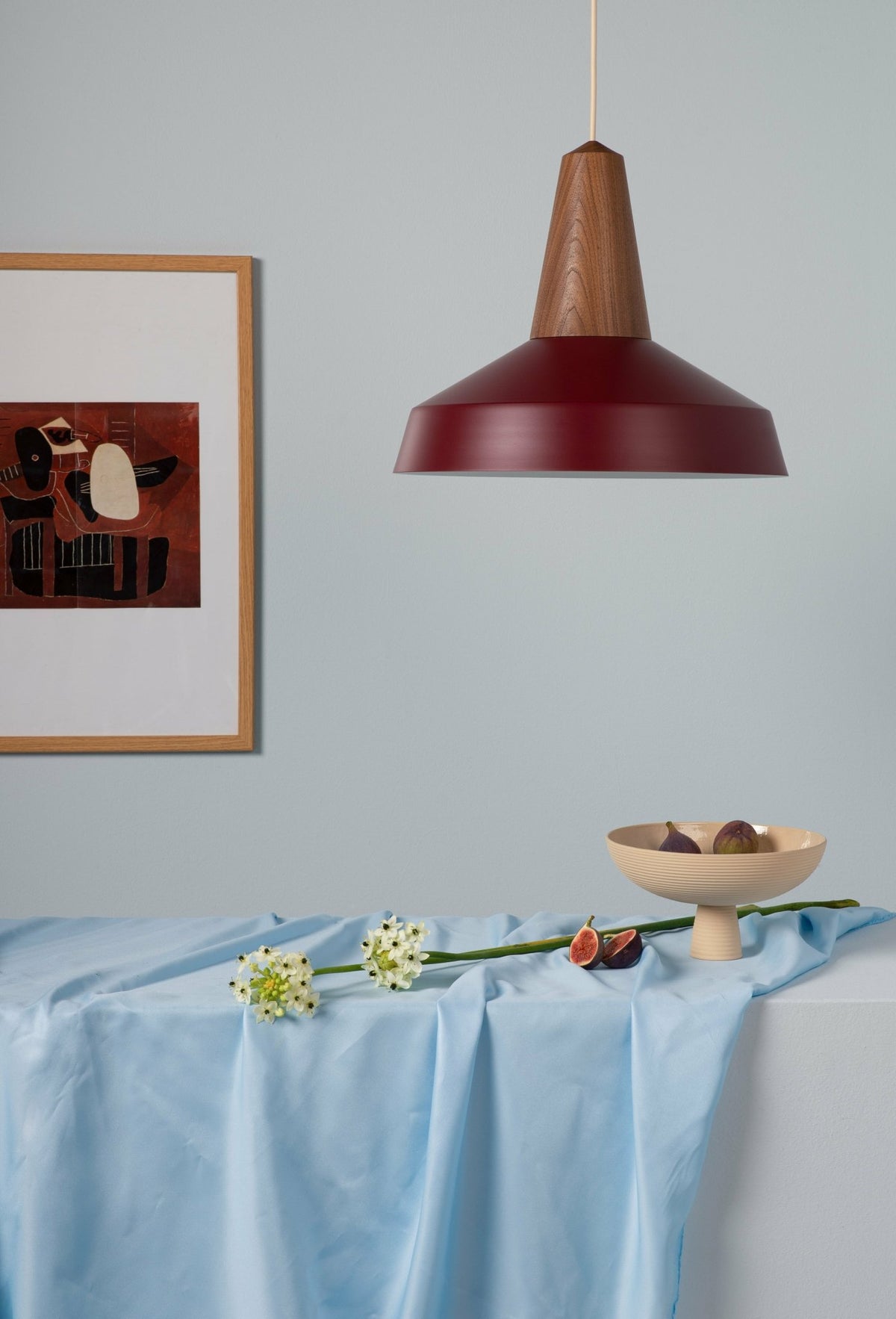 Eikon Circus burgundy walnut wood pendant lamp - Schneid Studio - The Cool Republic