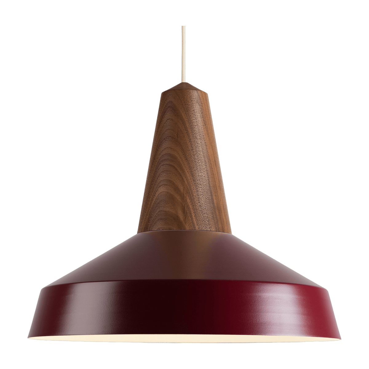 Eikon Circus burgundy walnut wood pendant lamp - Schneid Studio - The Cool Republic