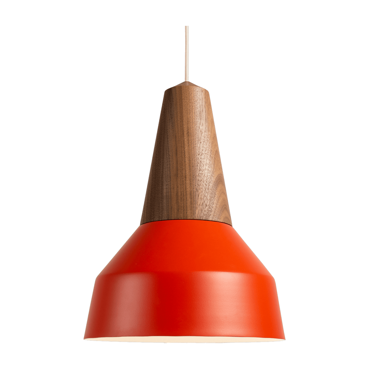 Eikon Poppy Red Walnut Wood Pendant Basic - Schneid Studio - The Cool Republic
