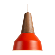 Eikon Poppy Red Walnut Wood Pendant Basic - Schneid Studio - The Cool Republic