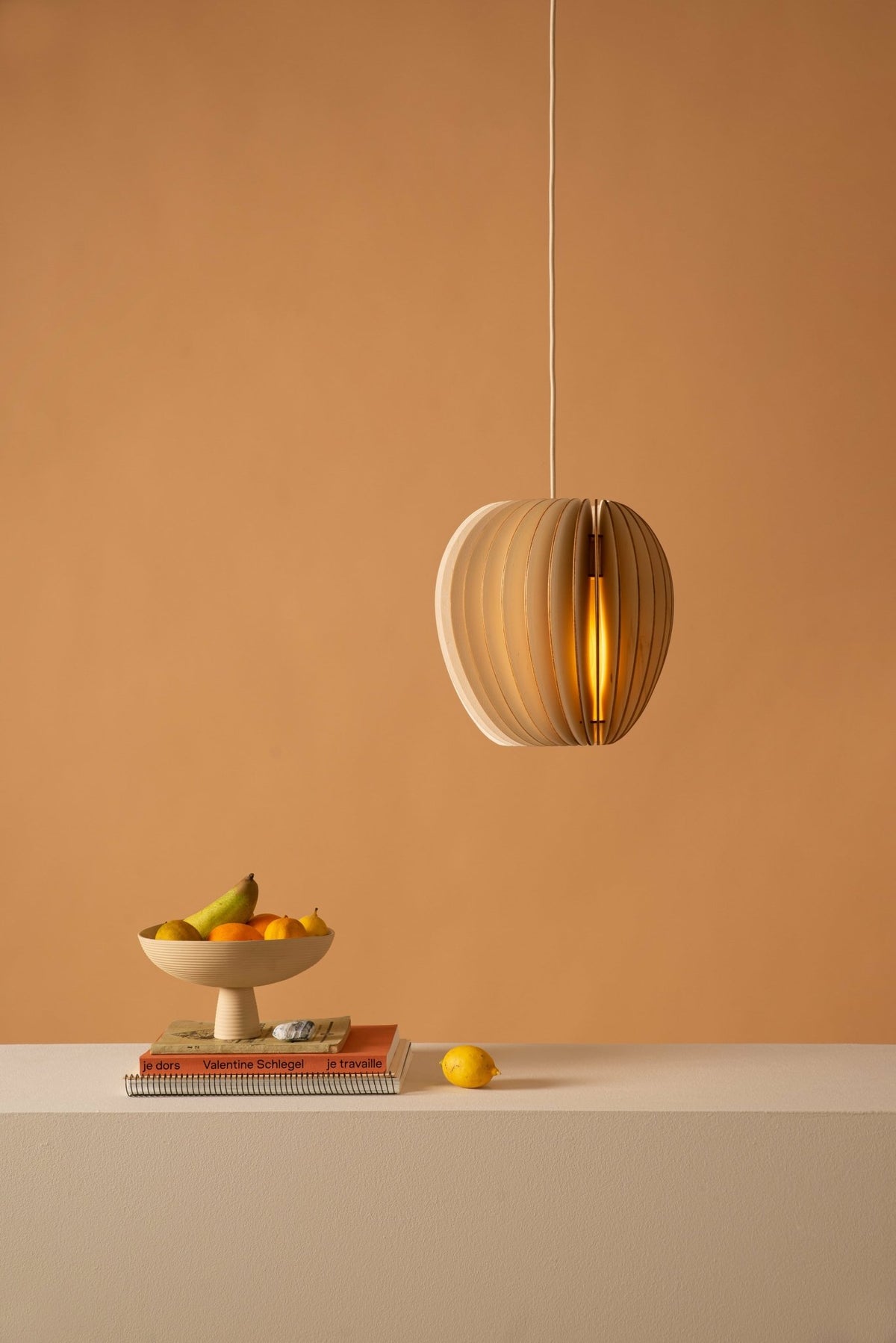 Pirum poplar wood pendant light - Series A Schneid Studio - The Cool Republic