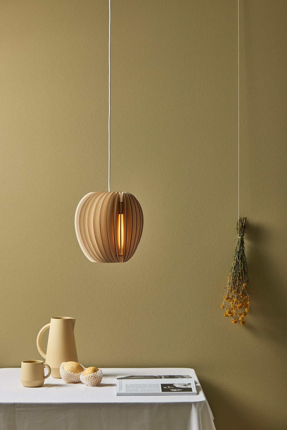 Pirum poplar wood pendant light - Series A Schneid Studio - The Cool Republic
