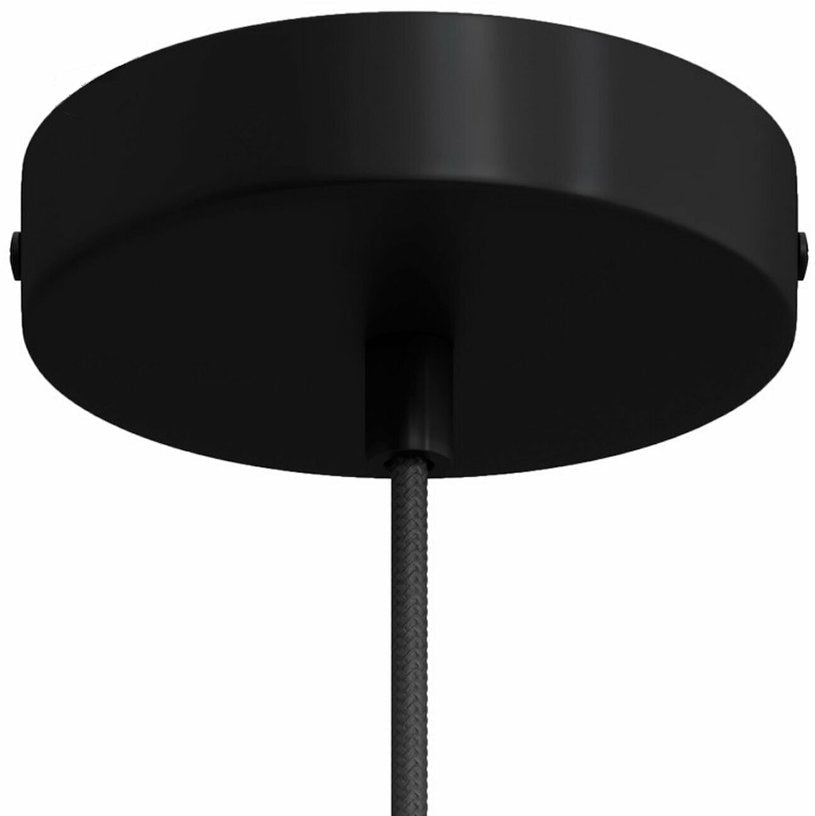 Suspension en bois et câble en coton noir 190 cm Twist - Rif - The Cool Republic