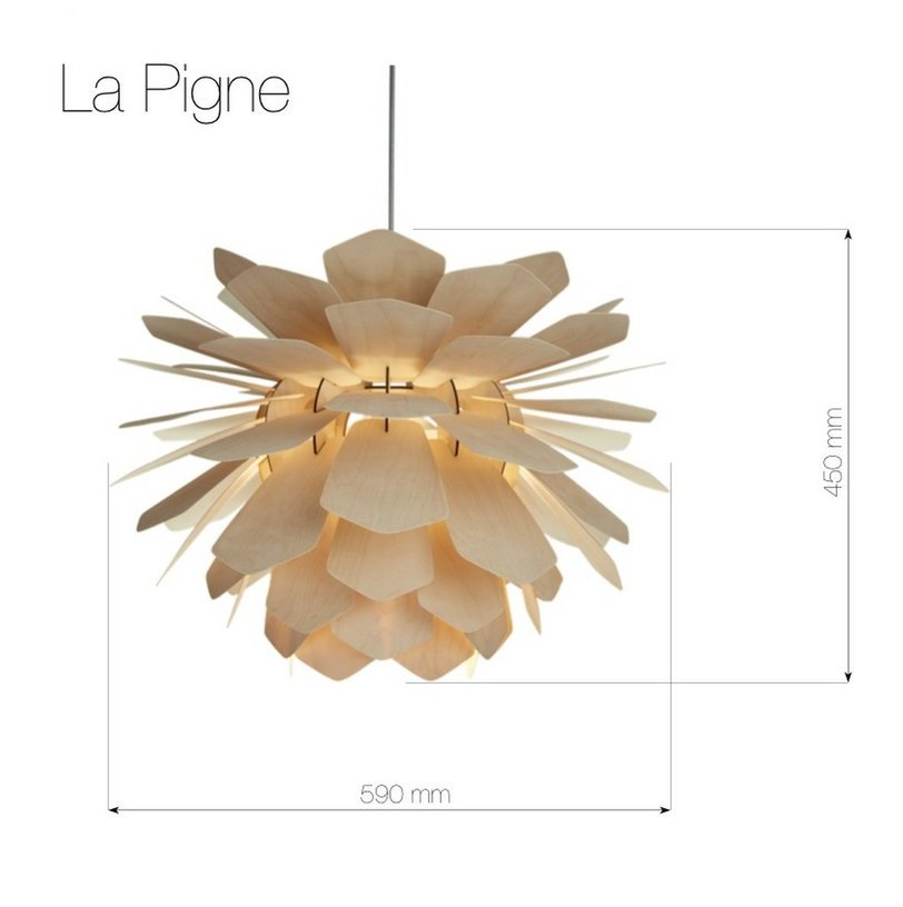 Suspension en bois La Pigne - Woolights - The Cool Republic