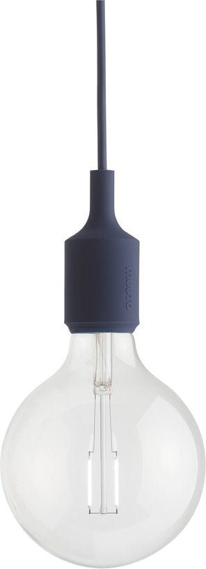 Suspension en caoutchouc bleu minuit 12 x 23 cm E27 - Muuto - The Cool Republic