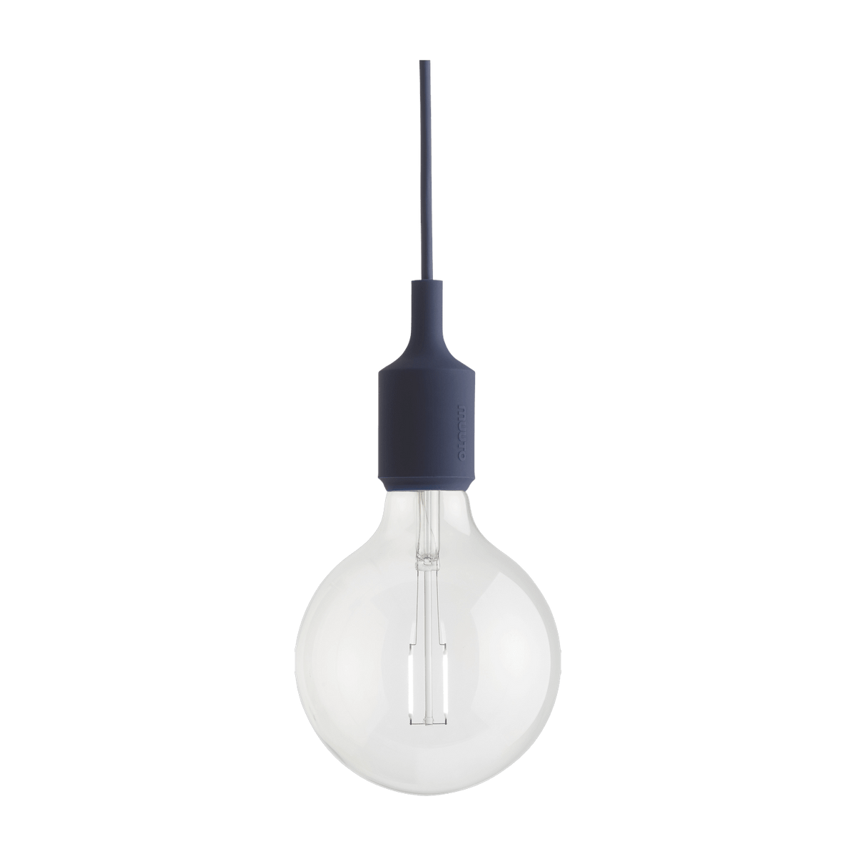 Suspension en caoutchouc bleu minuit 12 x 23 cm E27 - Muuto - The Cool Republic