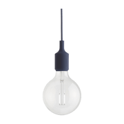 Suspension en caoutchouc bleu minuit 12 x 23 cm E27 - Muuto - The Cool Republic