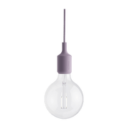 Suspension en caoutchouc lilas 12 x 23 cm E27 - Muuto - The Cool Republic
