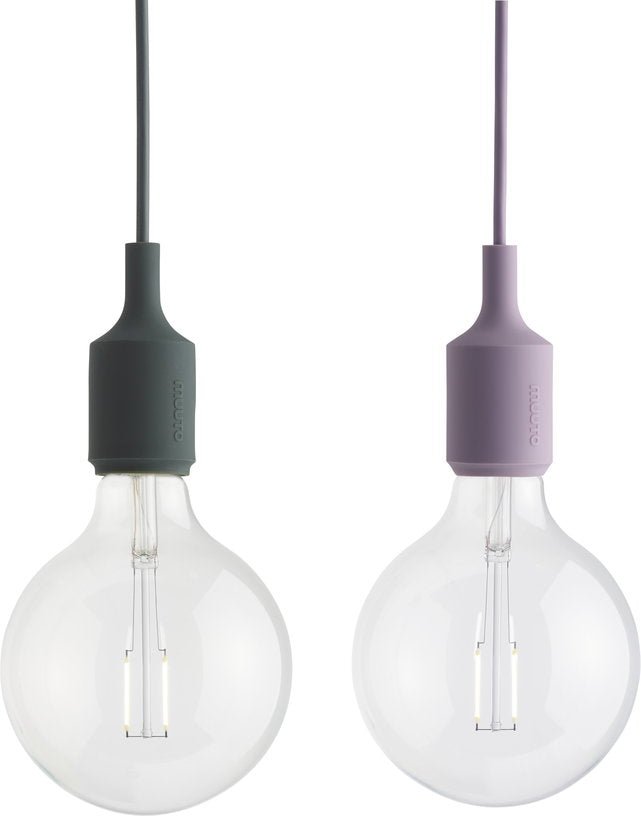 Suspension en caoutchouc lilas 12 x 23 cm E27 - Muuto - The Cool Republic
