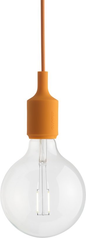 Suspension en caoutchouc orange 12 x 23 cm E27 - Muuto - The Cool Republic