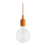 Suspension en caoutchouc orange 12 x 23 cm E27 - Muuto - The Cool Republic
