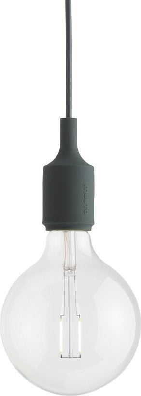 Suspension en caoutchouc vert foncé 12 x 23 cm E27 - Muuto - The Cool Republic