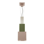 Suspension en céramique 22x66cm rose,vert et gris Metra - Ferroluce - The Cool Republic