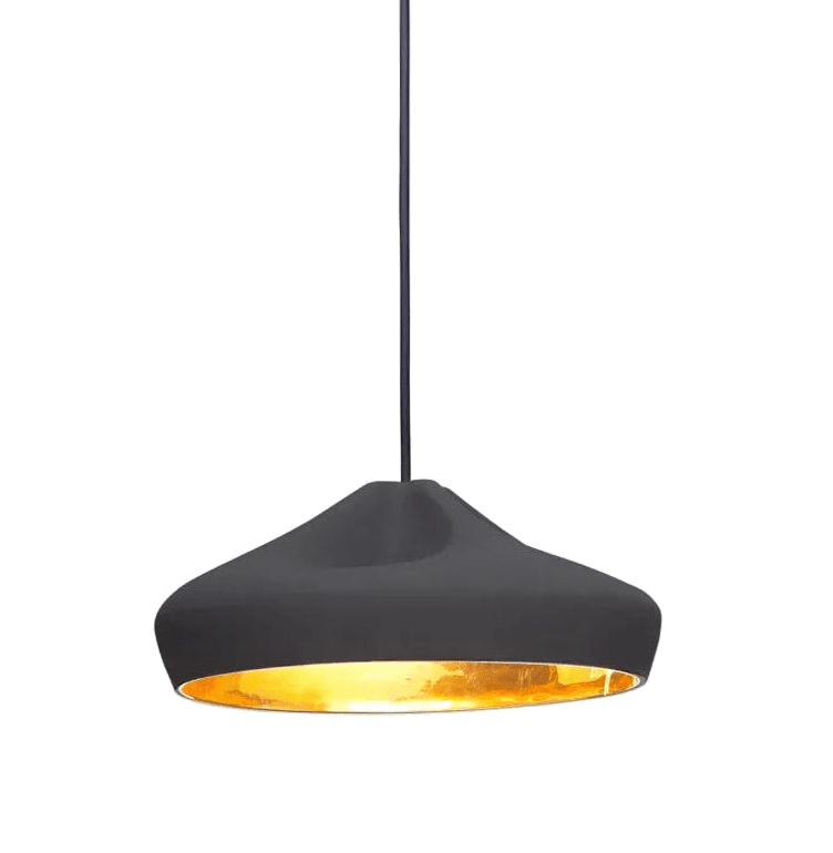 Suspension en céramique noire et doré 16x34cm Pleat Box 36 - Marset - The Cool Republic