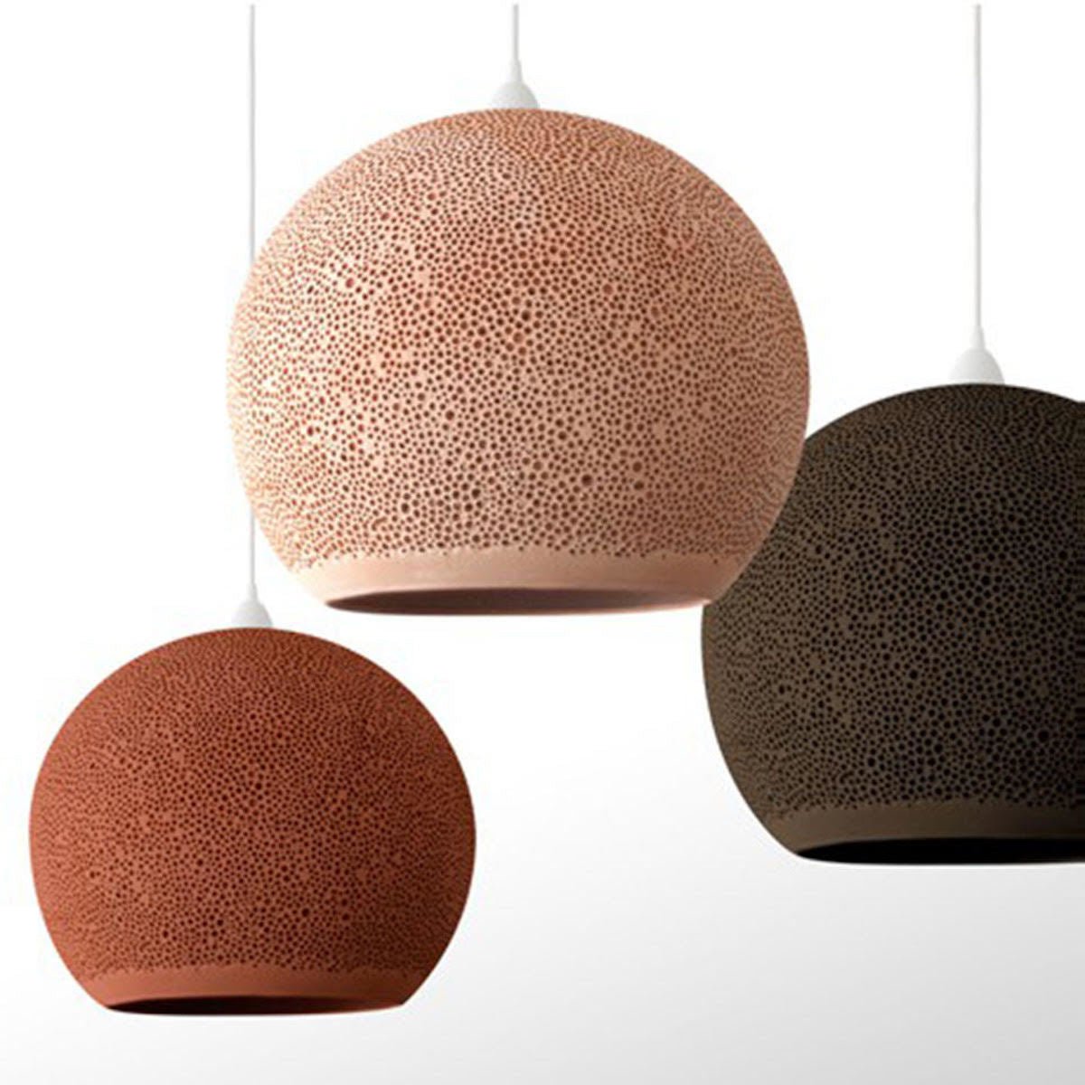 Suspension en céramique terracotta SpongeUp!30 - Pott - The Cool Republic