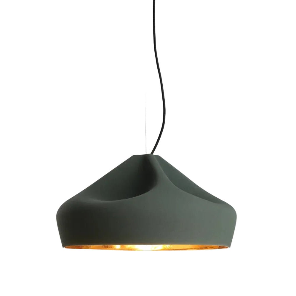 Suspension en céramique verte et doré 44x26cm Pleat Box 47 - Marset - The Cool Republic