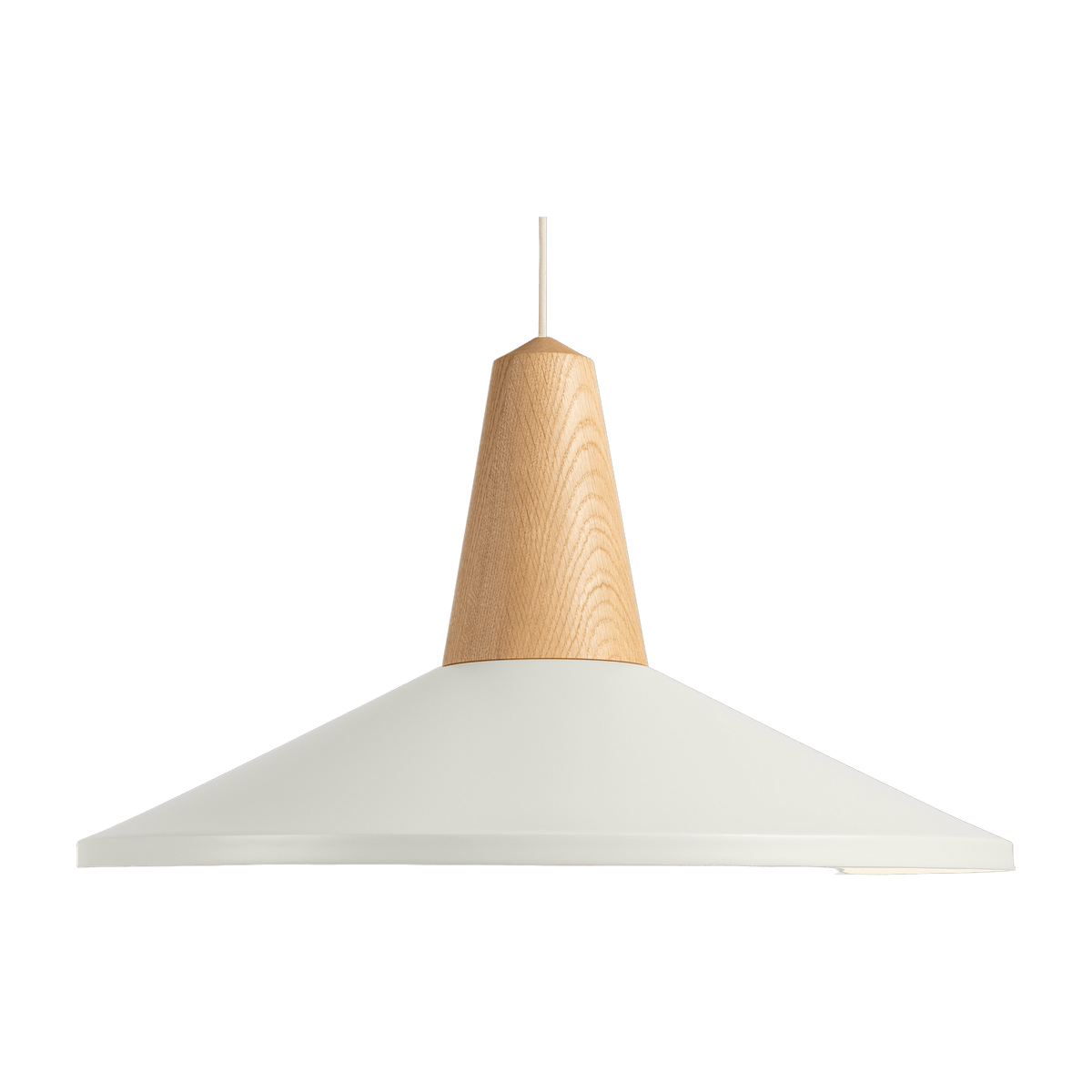 White oak hanging lamp Eikon Shell - Schneid Studio - The Cool Republic